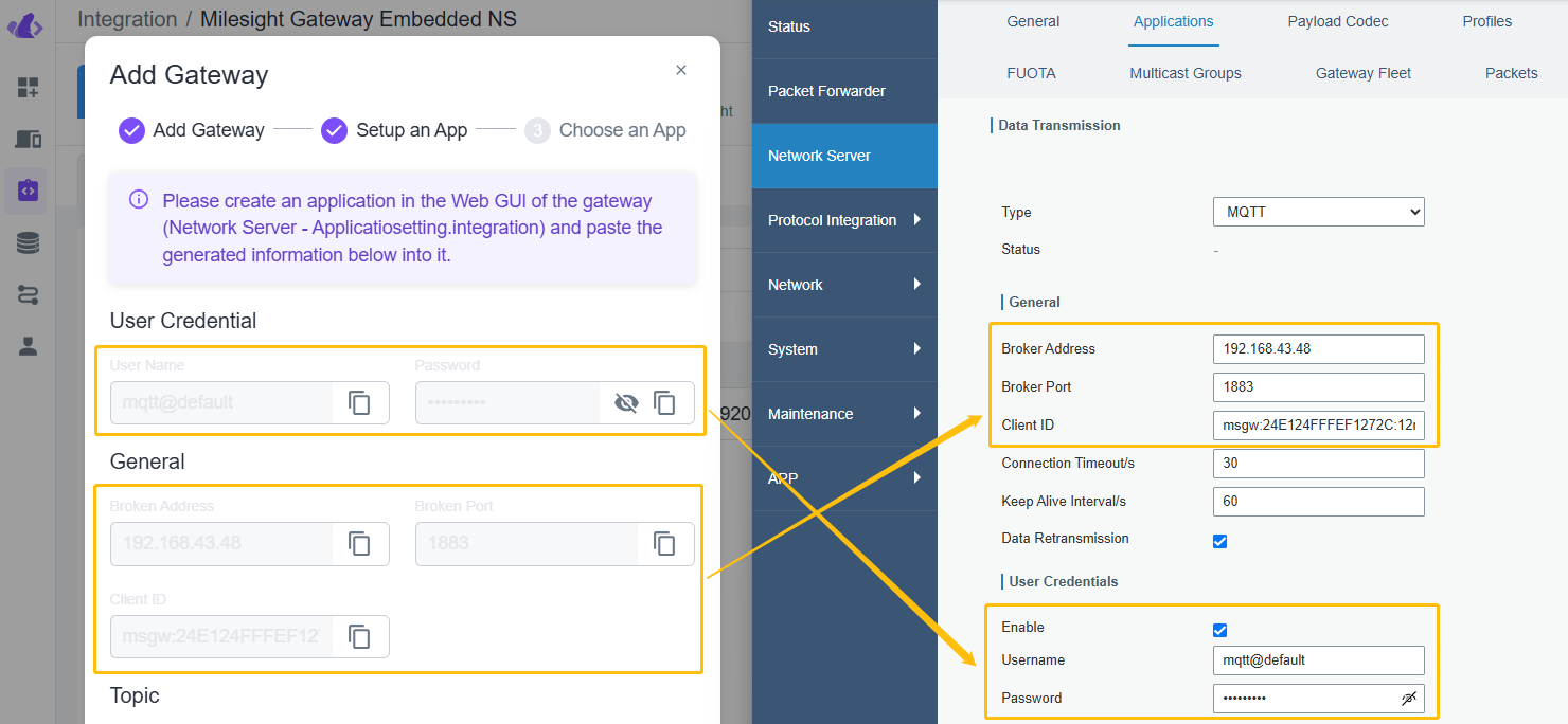 Gateway-ns-mqtt-config